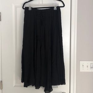 Black maxi skort